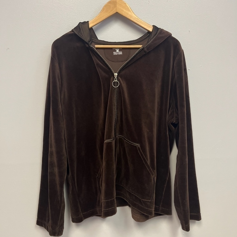 🚨CLEARANCE 0124-148 brown Velour zip up